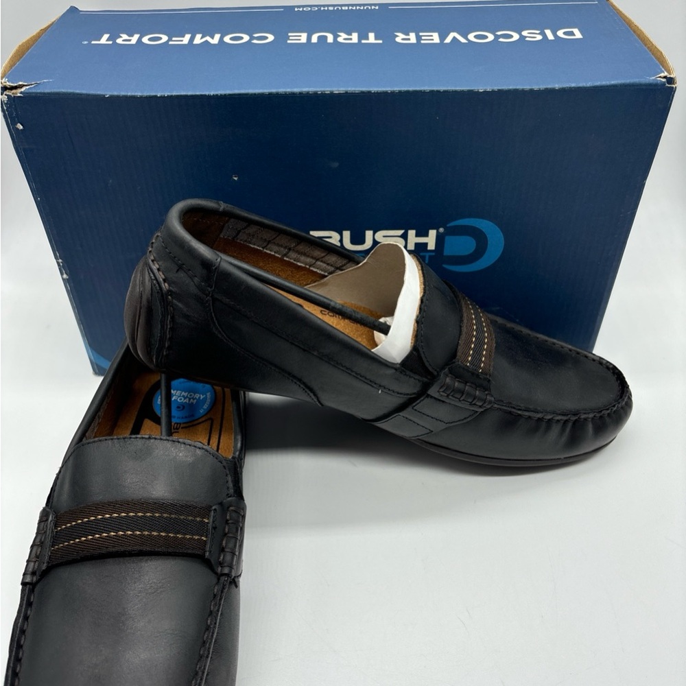 Nunn Bush Dual Comfort Men's Slinger Loafer Shoes, Black, 12